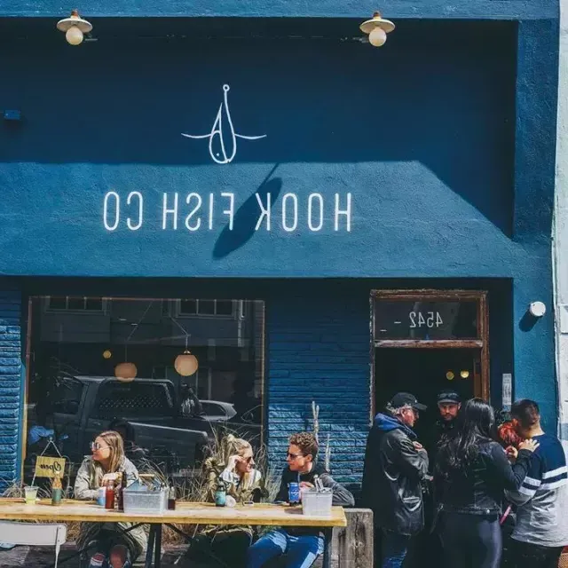 Restaurante Hook Fish no Outer Sunset de São Francisco.